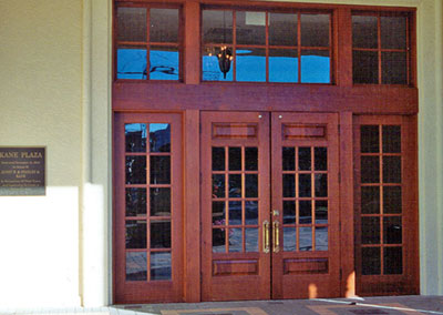 Custom Wood and Glass Door 1