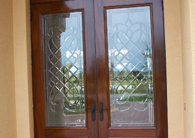 Custom Wood Door with Glass 2